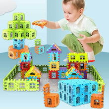 Load image into Gallery viewer, Waffle Interlocking Building Blocks with Storage Container for Kids &amp; Toddlers | Shinymarch®
