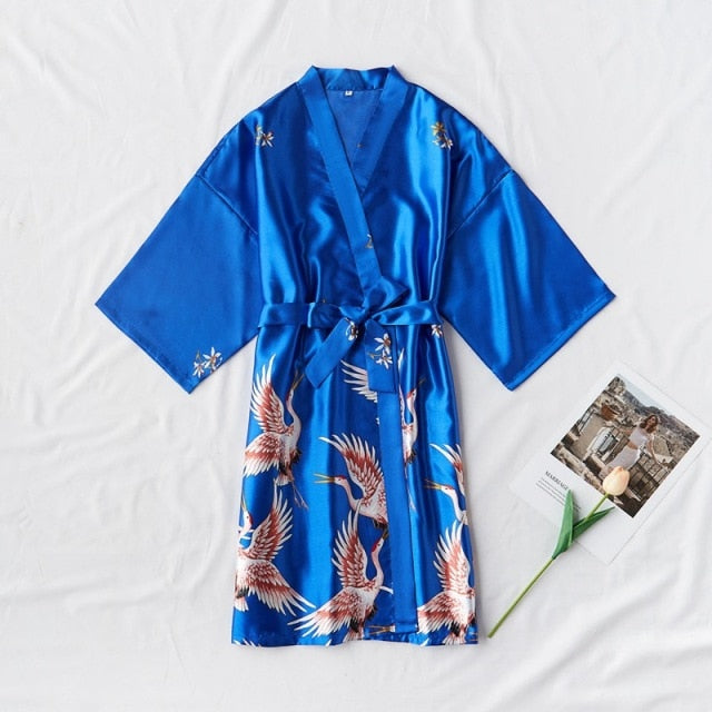 Satin Kimono Robe