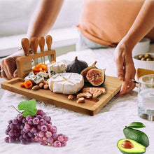 Load image into Gallery viewer, Bamboo Cheese Board incl. knives
