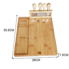 Load image into Gallery viewer, Bamboo Cheese Board incl. knives

